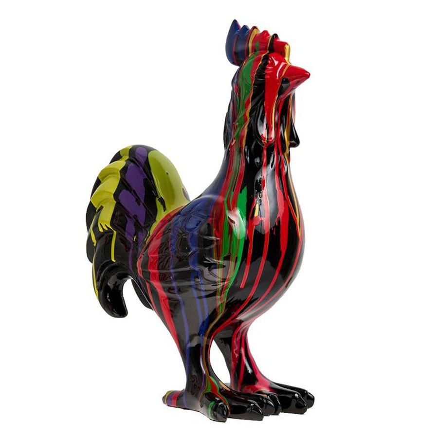 Sculpture statue coq pop-art