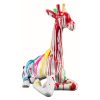 Sculpture statue girafe Trash blanc résine pop-art - Street-art