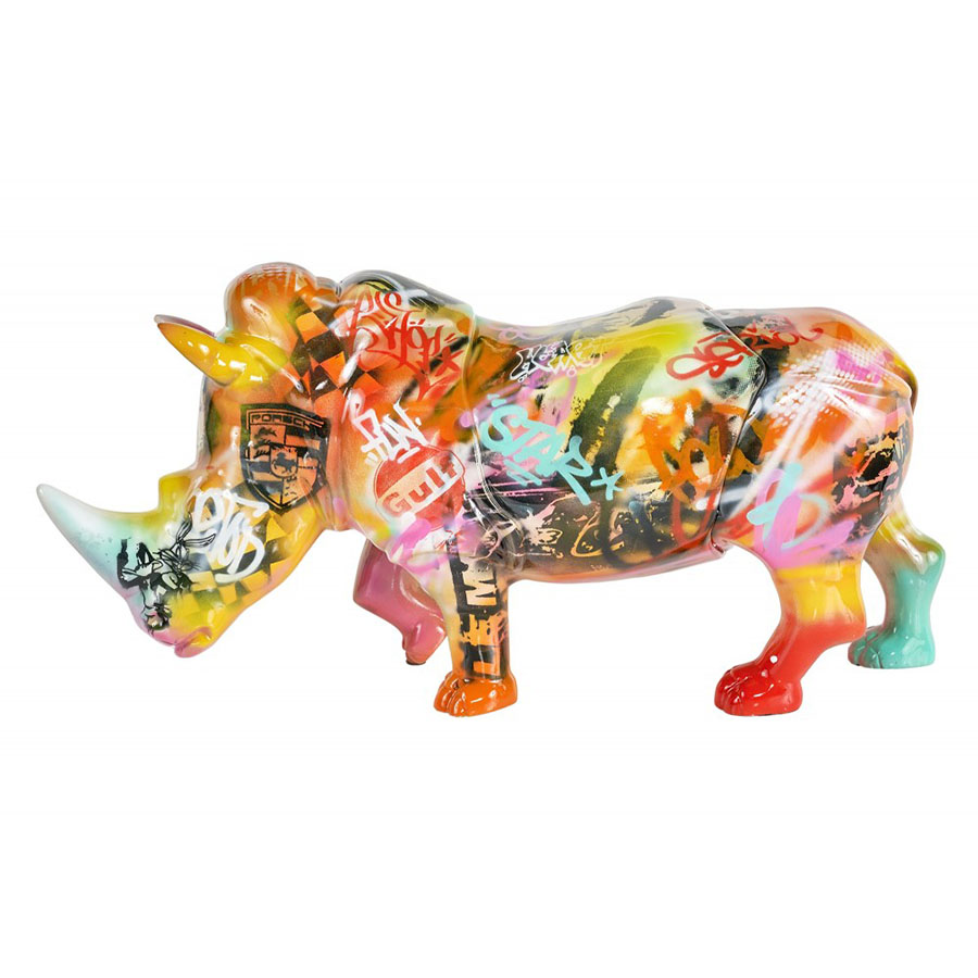 sculpture déco rhino rhinocéros Pop-Art et Street-art