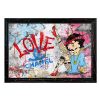 Tableau décoratif en pvc Betty Boop Love Chanel Street-art pop-art