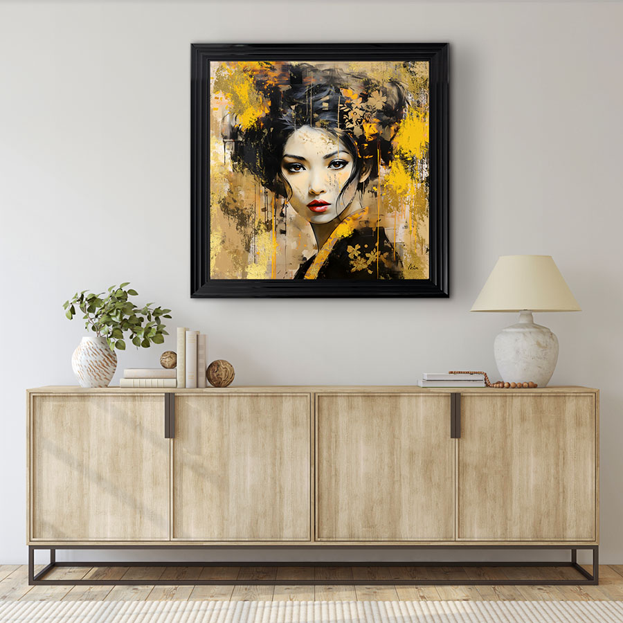 Tableau décoratif en pvc portrait asiatique Zi Han peinture design