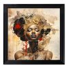 Tableau décoratif en pvc portrait africaine Animata peinture design