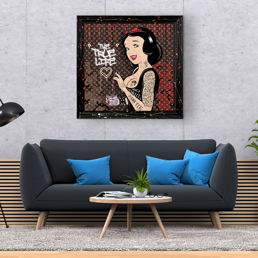 Tableau décoratif en pvc Blanche Neige Vuitton pop-art