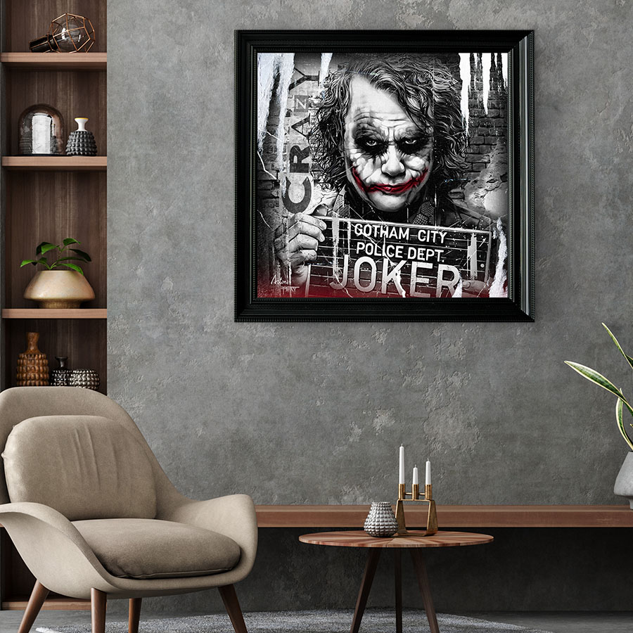 Tableau décoratif en pvc Joker Heath Ledger vintage design