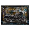 Tableau décoratif en pvc Moto Harley Davidson Route 66 vintage design