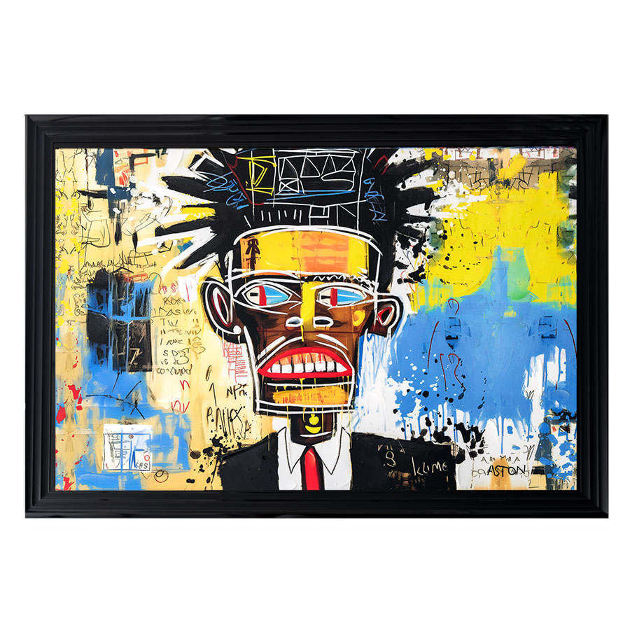 Tableau décoratif en pvc Portrait Basquiat Street-art