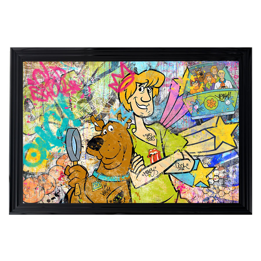 Tableau décoratif en pvc Scooby-Doo et Sammy Street-art pop-art