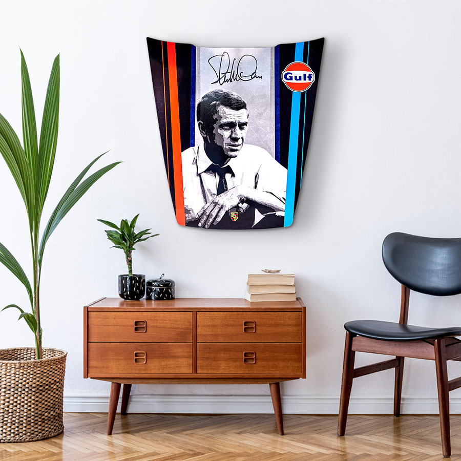 Capot de Porsche décoratif Steve McQueen Le Mans