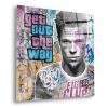 Tableau déco en verre plexiglas Brad Pitt Fight Club Pop art