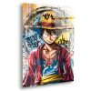 Tableau déco en verre plexiglas Luffy One Piece Street Pop art