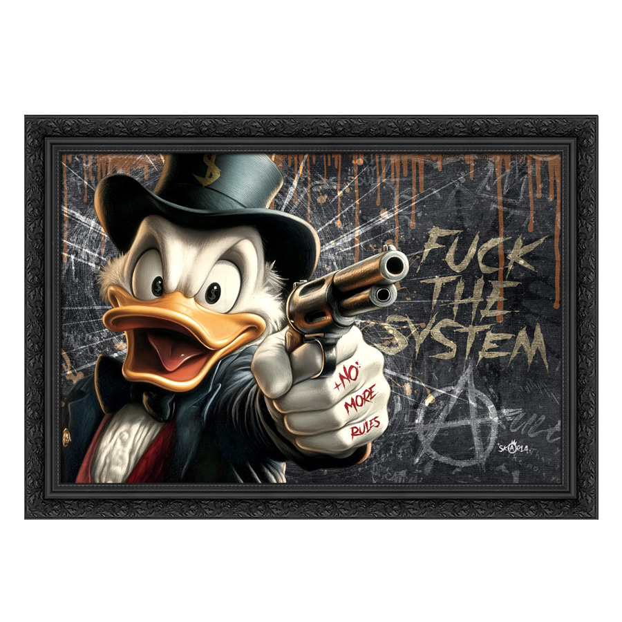Tableau décoratif en pvc Donald Duck Gun - pop-art