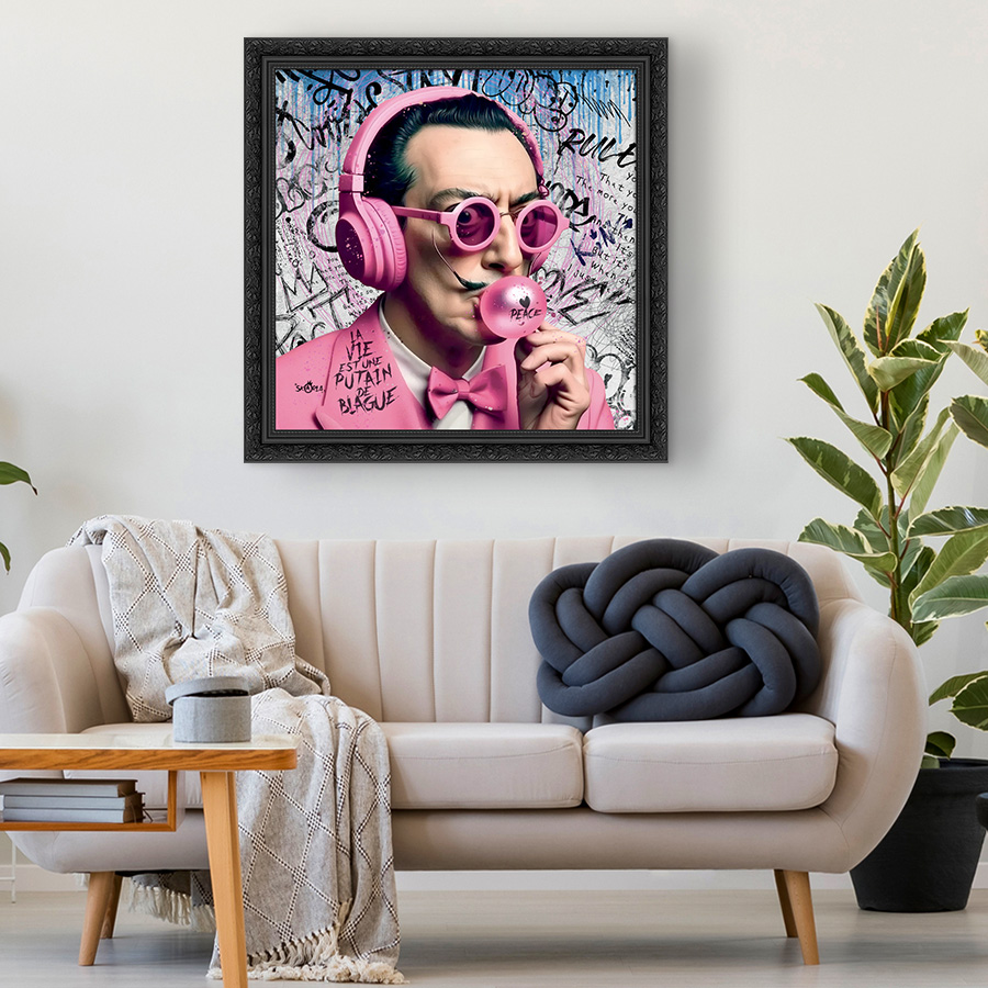 Tableau décoratif Salvador Dali chewing-gum - pop-art