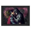 Tableau décoratif en pvc Batman & Superman in love - pop-art