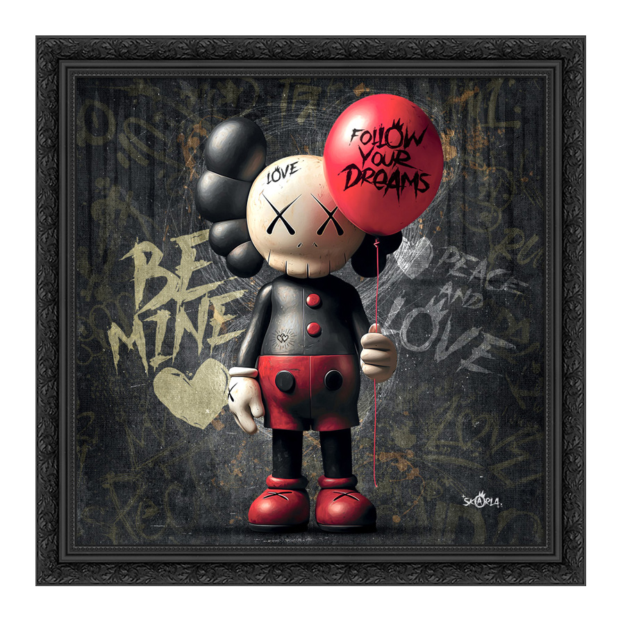 Tableau décoratif en pvc Kaws ballon rouge - design - pop art