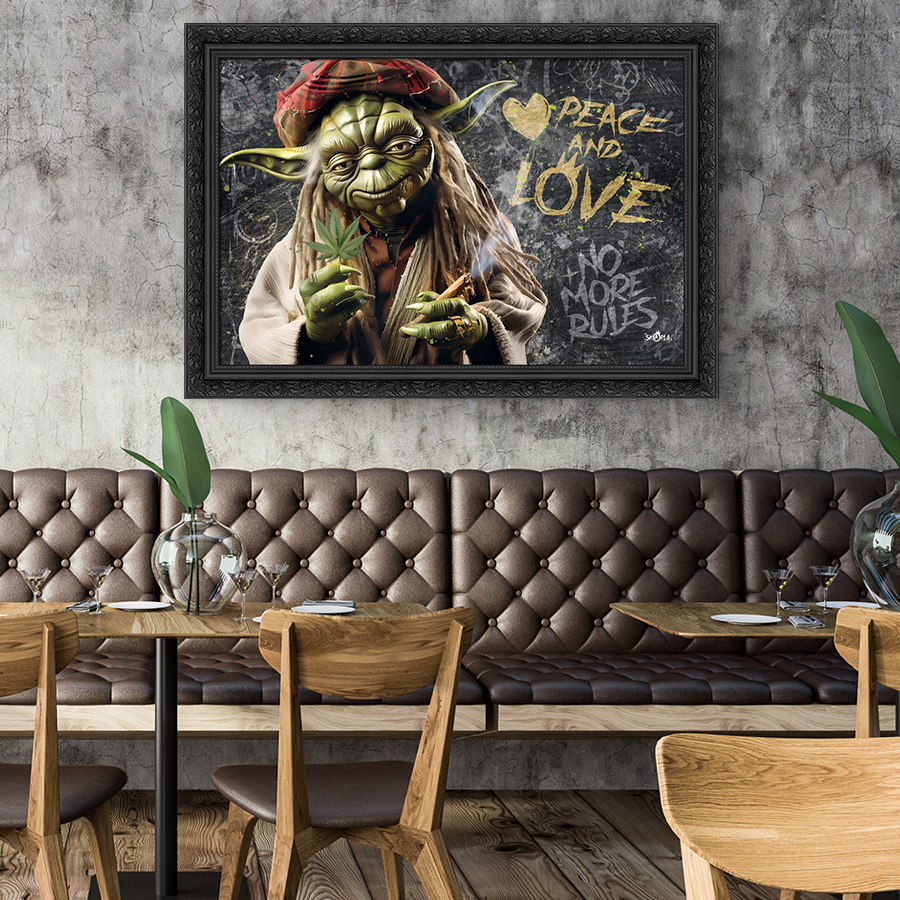 Tableau décoratif en pvc maître Yoda Rasta Star Wars - design