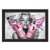 Tableau décoratif en pvc Marylin Monroe gants de boxe roses - design