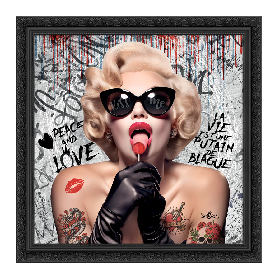 Tableau décoratif en pvc Marylin Monroe sucette - design - pop art